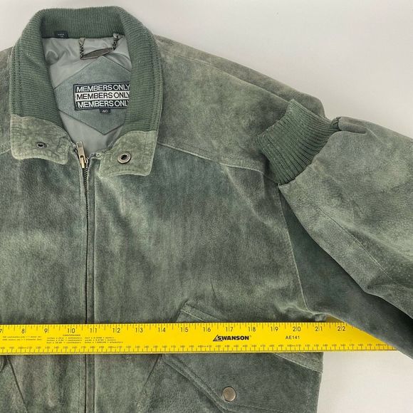Members Only Suede Leather Flight Jacket - Picture 7 of 8